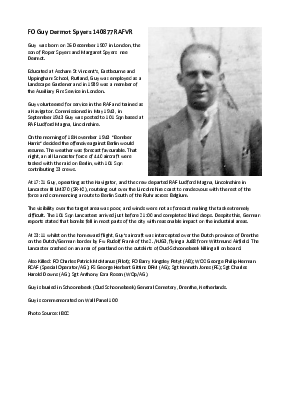 A preview of a PDF biography for Spyers, Guy Dermot